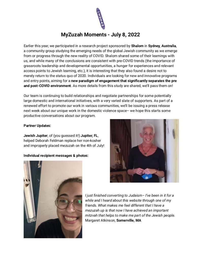 thumbnail of MyZuzah Moments – July 8, 2022